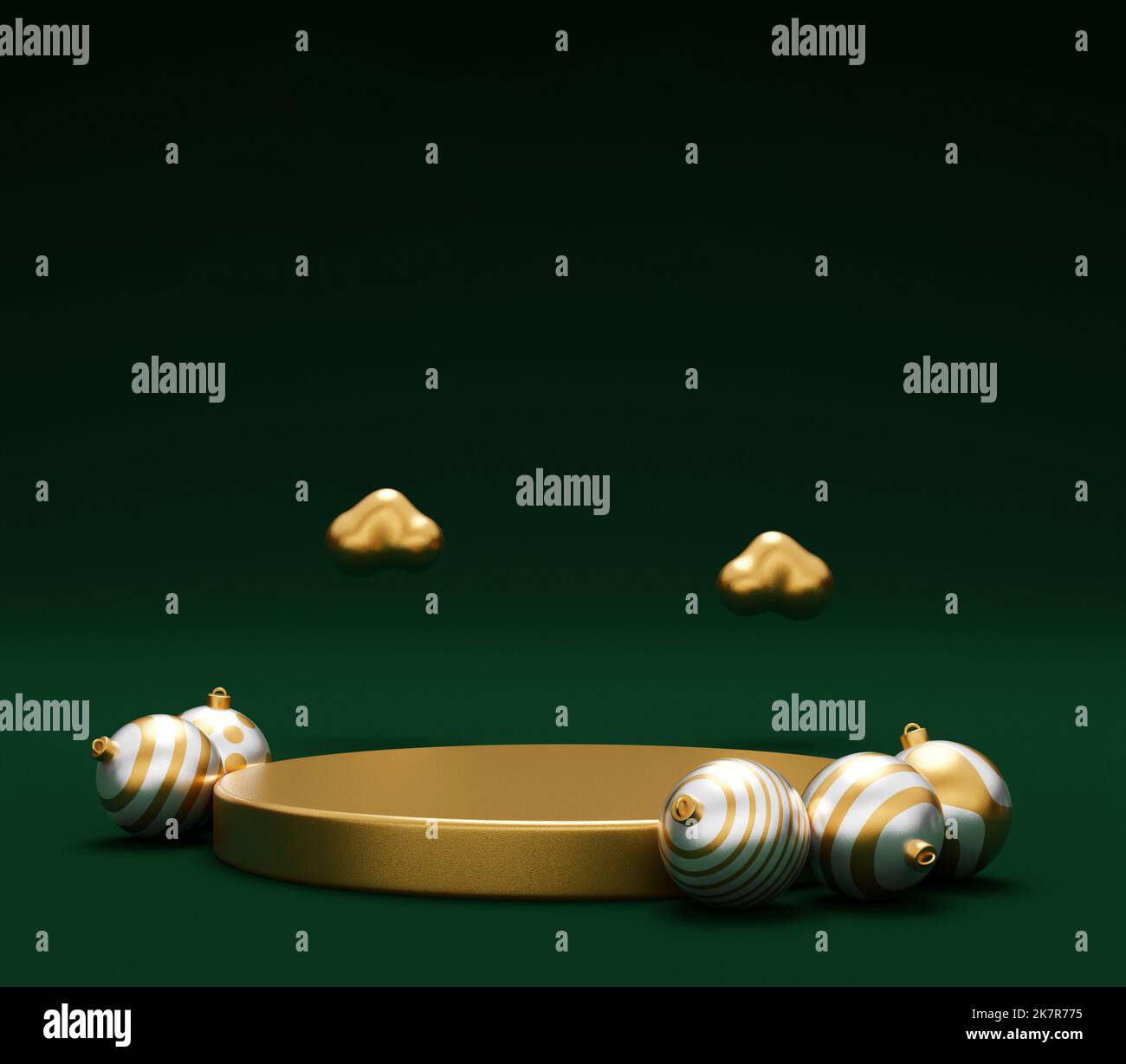 Christmas background with podium for product display. 3d rendering ...