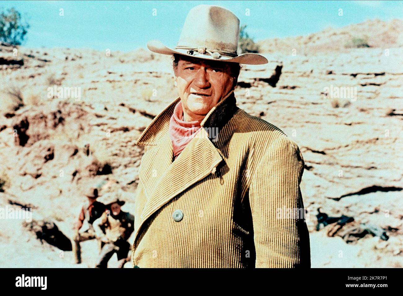 John Wayne Film: The Cowboys (1974) Characters: Wil Andersen  Director: Mark Rydell 13 January 1972   **WARNING** This Photograph is for editorial use only and is the copyright of SANFORD PRODUCTIONS and/or the Photographer assigned by the Film or Production Company and can only be reproduced by publications in conjunction with the promotion of the above Film. A Mandatory Credit To SANFORD PRODUCTIONS is required. The Photographer should also be credited when known. No commercial use can be granted without written authority from the Film Company. Stock Photo