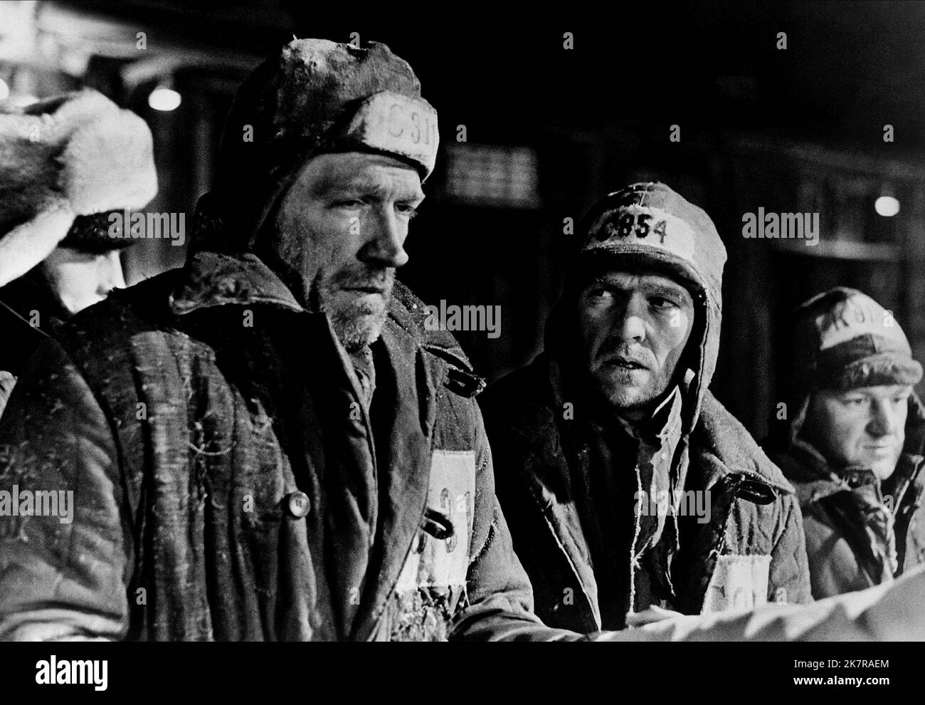 James Maxwell & Tom Courtenay Film: One Day In The Life Of Ivan (1970)   Director: Caspar Wrede 07 December 1970   **WARNING** This Photograph is for editorial use only and is the copyright of CINERAMA and/or the Photographer assigned by the Film or Production Company and can only be reproduced by publications in conjunction with the promotion of the above Film. A Mandatory Credit To CINERAMA is required. The Photographer should also be credited when known. No commercial use can be granted without written authority from the Film Company. Stock Photo