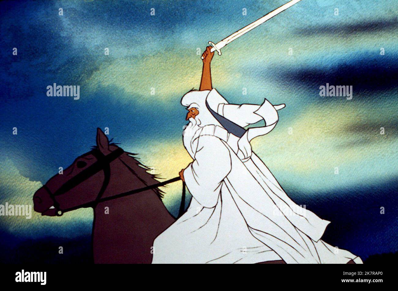 Gandalf The White Film: The Lord Of The Rings (USA 1978)   Director: Ralph Bakshi 15 November 1978   **WARNING** This Photograph is for editorial use only and is the copyright of UNITED ARTISTS and/or the Photographer assigned by the Film or Production Company and can only be reproduced by publications in conjunction with the promotion of the above Film. A Mandatory Credit To UNITED ARTISTS is required. The Photographer should also be credited when known. No commercial use can be granted without written authority from the Film Company. Stock Photo