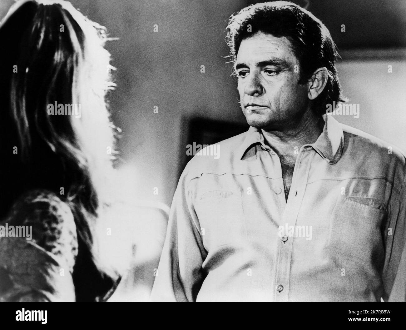 Karen Black & Johnny Cash Film: A Gunfight (1972) Characters: Jenny Simms & Abe Cross  07 December 1972   **WARNING** This Photograph is for editorial use only and is the copyright of PARAMOUNT and/or the Photographer assigned by the Film or Production Company and can only be reproduced by publications in conjunction with the promotion of the above Film. A Mandatory Credit To PARAMOUNT is required. The Photographer should also be credited when known. No commercial use can be granted without written authority from the Film Company. Stock Photo