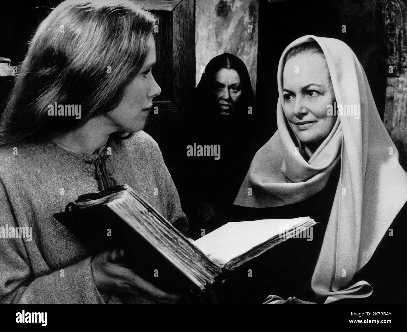 Liv Ullmann & Olivia De Havilland Film: Pope Joan; The Devil'S Imposter (UK 1972) Characters: Pope Joan & Mother Superior  Director: Michael Anderson 16 August 1972   **WARNING** This Photograph is for editorial use only and is the copyright of ROADSHOW PRODUCTIONS and/or the Photographer assigned by the Film or Production Company and can only be reproduced by publications in conjunction with the promotion of the above Film. A Mandatory Credit To ROADSHOW PRODUCTIONS is required. The Photographer should also be credited when known. No commercial use can be granted without written authority fro Stock Photo