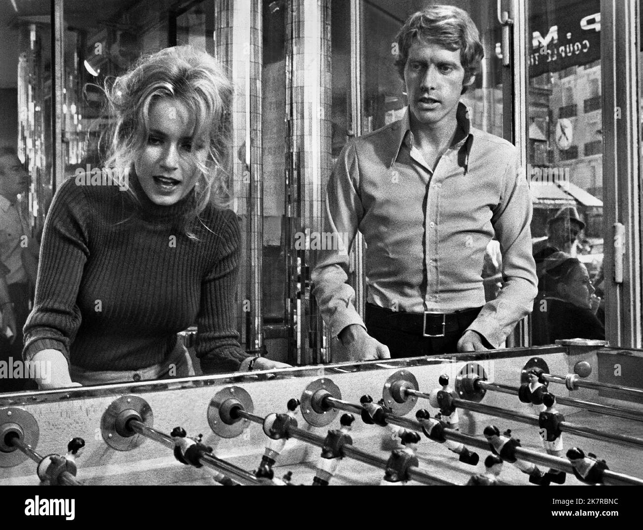 Genevieve Gilles & Michael Crawford Film: Hello Goodbye; Hello-Goodbye (1970) Characters: Dany (Baroness) & Harry England  Director: Jean Negulesco 12 July 1970   **WARNING** This Photograph is for editorial use only and is the copyright of 20TH CENTURY FOX and/or the Photographer assigned by the Film or Production Company and can only be reproduced by publications in conjunction with the promotion of the above Film. A Mandatory Credit To 20TH CENTURY FOX is required. The Photographer should also be credited when known. No commercial use can be granted without written authority from the Film C Stock Photo
