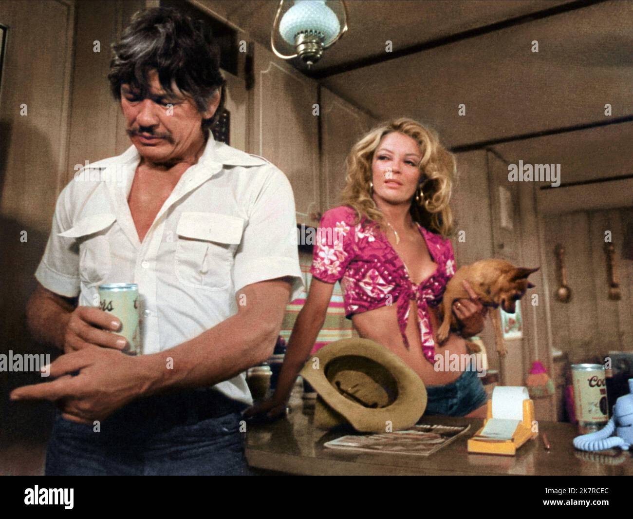 Charles Bronson & Sheree North Film: Breakout (1972) Characters: Nick Colton, Myrna  Director: Tom Gries 07 March 1975   **WARNING** This Photograph is for editorial use only and is the copyright of COLUMBIA and/or the Photographer assigned by the Film or Production Company and can only be reproduced by publications in conjunction with the promotion of the above Film. A Mandatory Credit To COLUMBIA is required. The Photographer should also be credited when known. No commercial use can be granted without written authority from the Film Company. Stock Photo