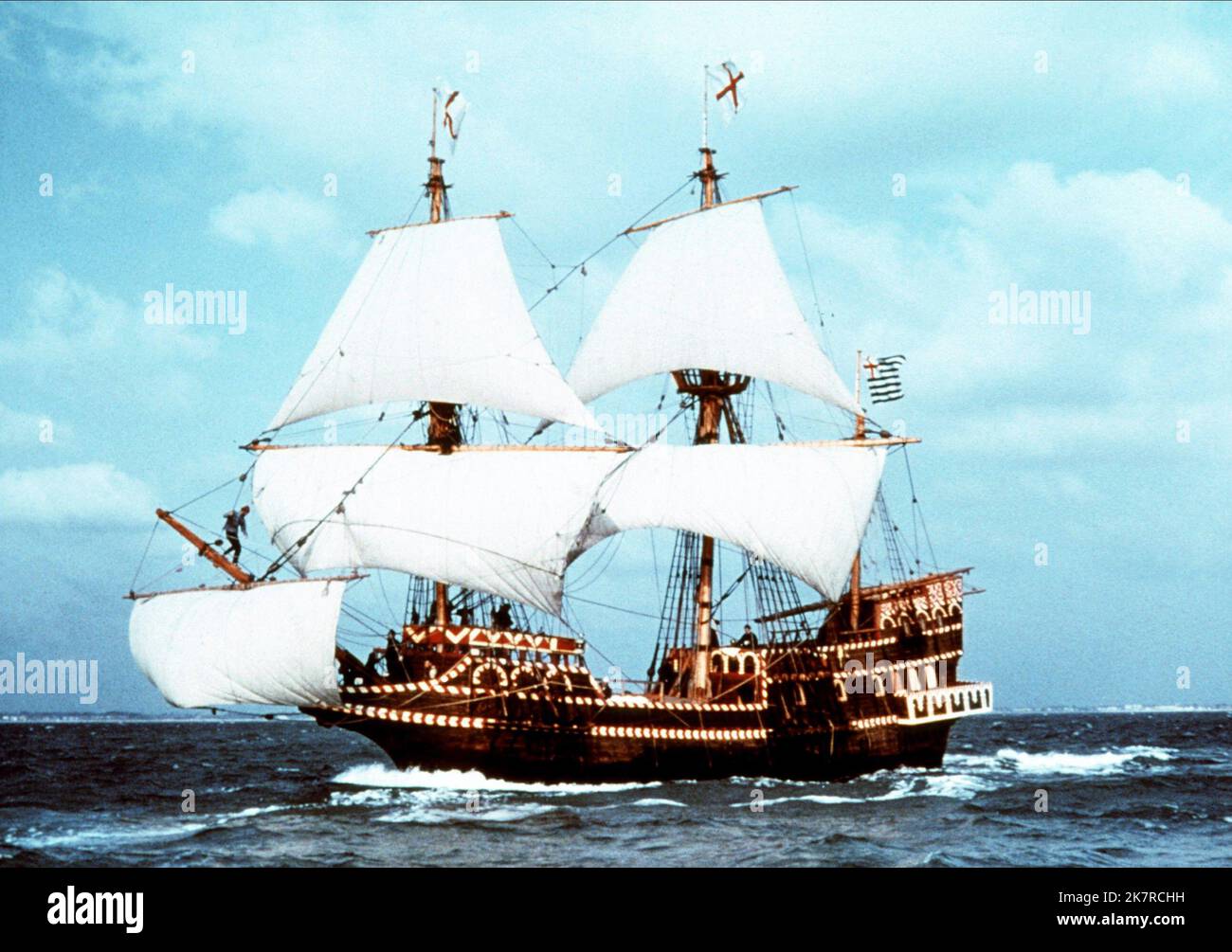 Tall Ship Film: Scarlet Buccaneer; Swashbuckler (1979)   Director: James Goldstone 29 July 1976   **WARNING** This Photograph is for editorial use only and is the copyright of UNIVERSAL and/or the Photographer assigned by the Film or Production Company and can only be reproduced by publications in conjunction with the promotion of the above Film. A Mandatory Credit To UNIVERSAL is required. The Photographer should also be credited when known. No commercial use can be granted without written authority from the Film Company. Stock Photo