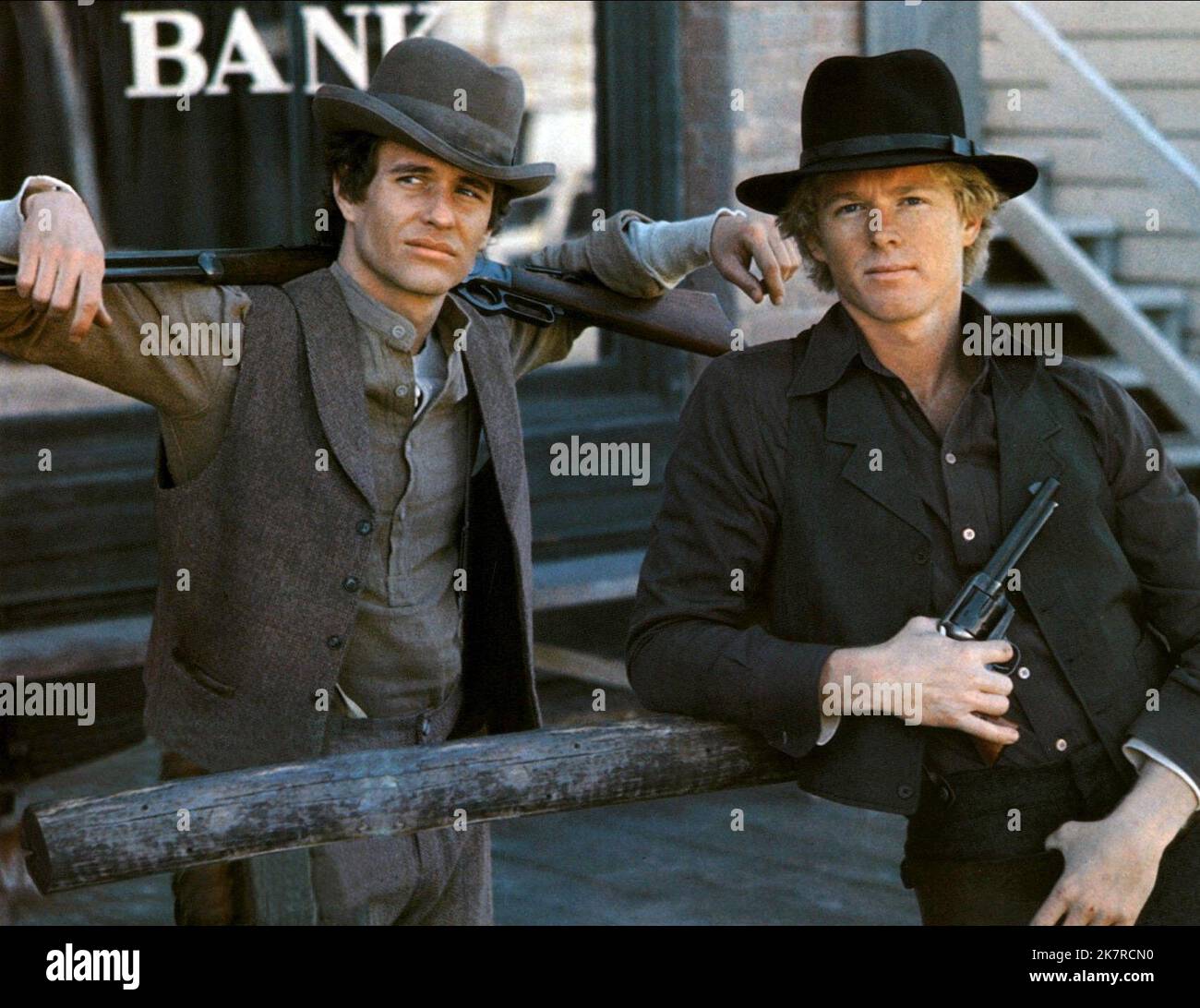 Tom Berenger & William Katt Film: Butch And Sundance: The Early Days (1978) Characters: Butch Cassidy, The Sundance Kid  Director: Richard Lester 15 June 1979   **WARNING** This Photograph is for editorial use only and is the copyright of 20TH CENTURY FOX and/or the Photographer assigned by the Film or Production Company and can only be reproduced by publications in conjunction with the promotion of the above Film. A Mandatory Credit To 20TH CENTURY FOX is required. The Photographer should also be credited when known. No commercial use can be granted without written authority from the Film Com Stock Photo