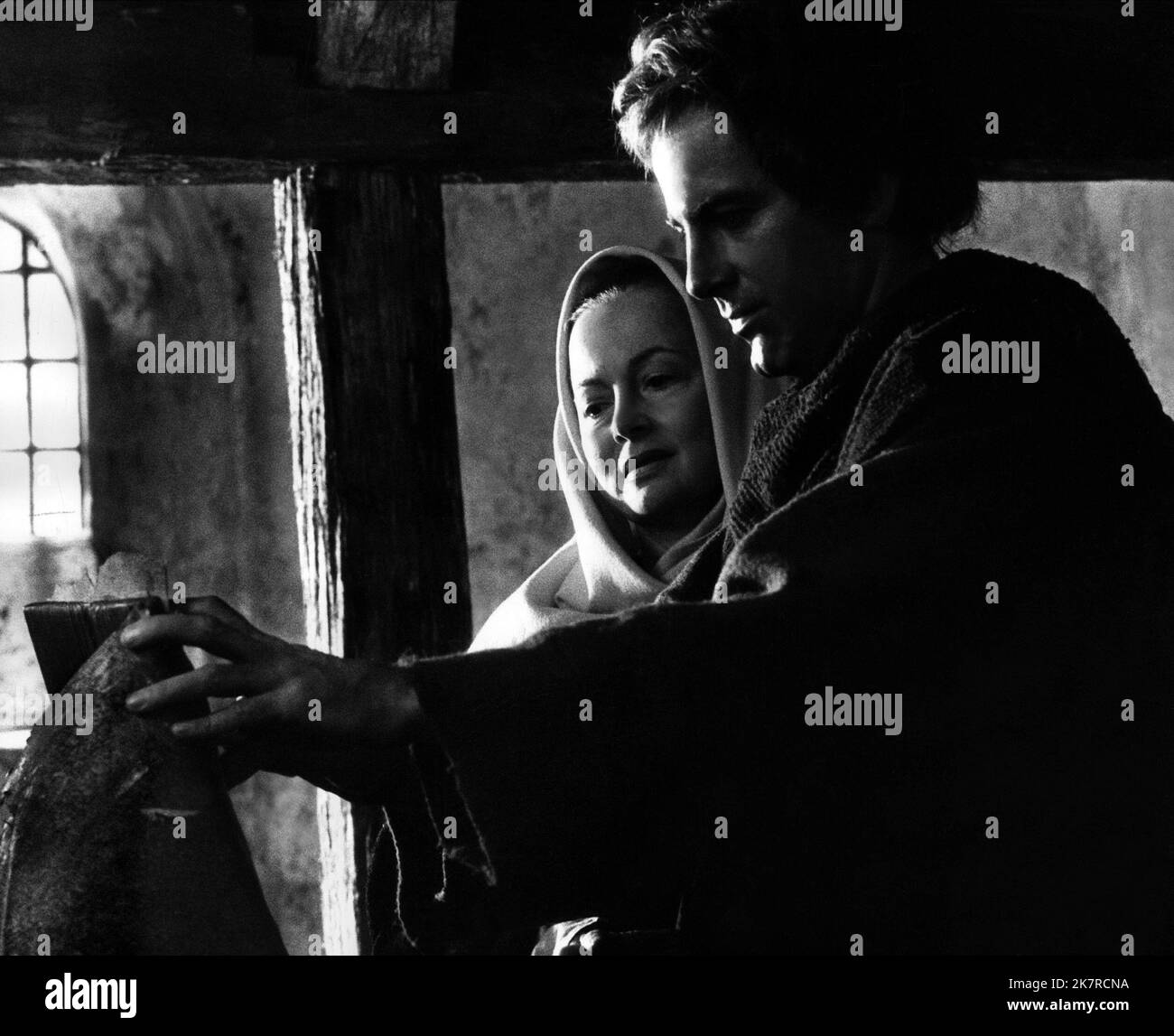 Olivia De Havilland & Maximilian Schell Film: Pope Joan; The Devil'S Imposter (UK 1972) Characters: Mother Superior, Adrian  Director: Michael Anderson 16 August 1972   **WARNING** This Photograph is for editorial use only and is the copyright of ROADSHOW PRODUCTIONS and/or the Photographer assigned by the Film or Production Company and can only be reproduced by publications in conjunction with the promotion of the above Film. A Mandatory Credit To ROADSHOW PRODUCTIONS is required. The Photographer should also be credited when known. No commercial use can be granted without written authority f Stock Photo