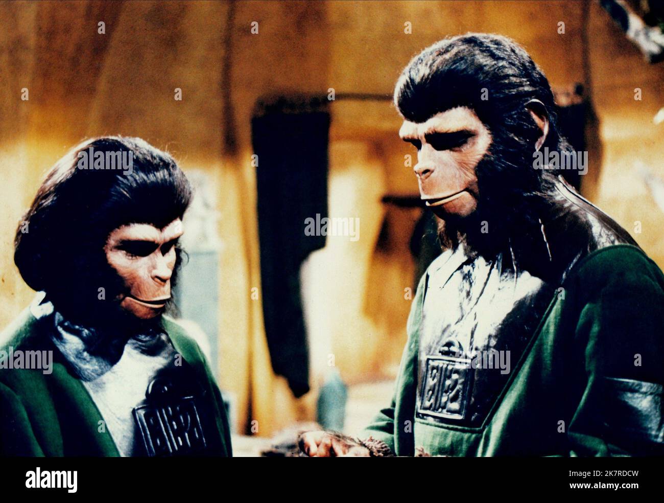 Kim Hunter & David Watson Film: Beneath The Planet Of The Apes (USA 1970) Characters: Zira, Cornelius  Director: Franklin J. Schaffner 23 April 1970   **WARNING** This Photograph is for editorial use only and is the copyright of 20TH CENTURY FOX and/or the Photographer assigned by the Film or Production Company and can only be reproduced by publications in conjunction with the promotion of the above Film. A Mandatory Credit To 20TH CENTURY FOX is required. The Photographer should also be credited when known. No commercial use can be granted without written authority from the Film Company. Stock Photo