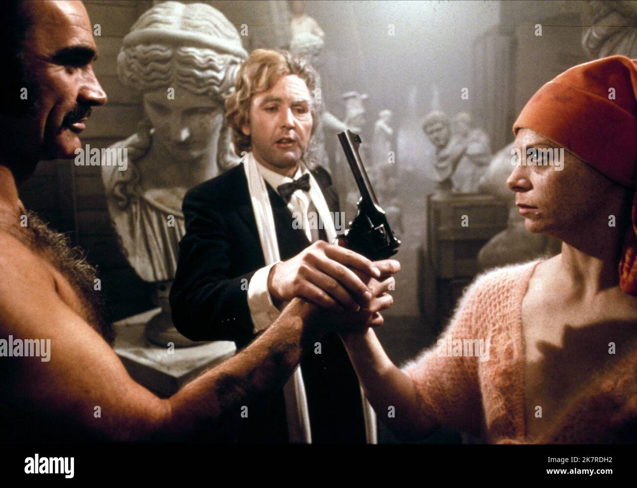 Sean Connery, John Alderton & Sara Kestelman Film: Zardoz (UK 1974) Characters: Zed, Friend, May  Director: John Boorman 06 February 1974   **WARNING** This Photograph is for editorial use only and is the copyright of 20TH CENTURY FOX and/or the Photographer assigned by the Film or Production Company and can only be reproduced by publications in conjunction with the promotion of the above Film. A Mandatory Credit To 20TH CENTURY FOX is required. The Photographer should also be credited when known. No commercial use can be granted without written authority from the Film Company. Stock Photo