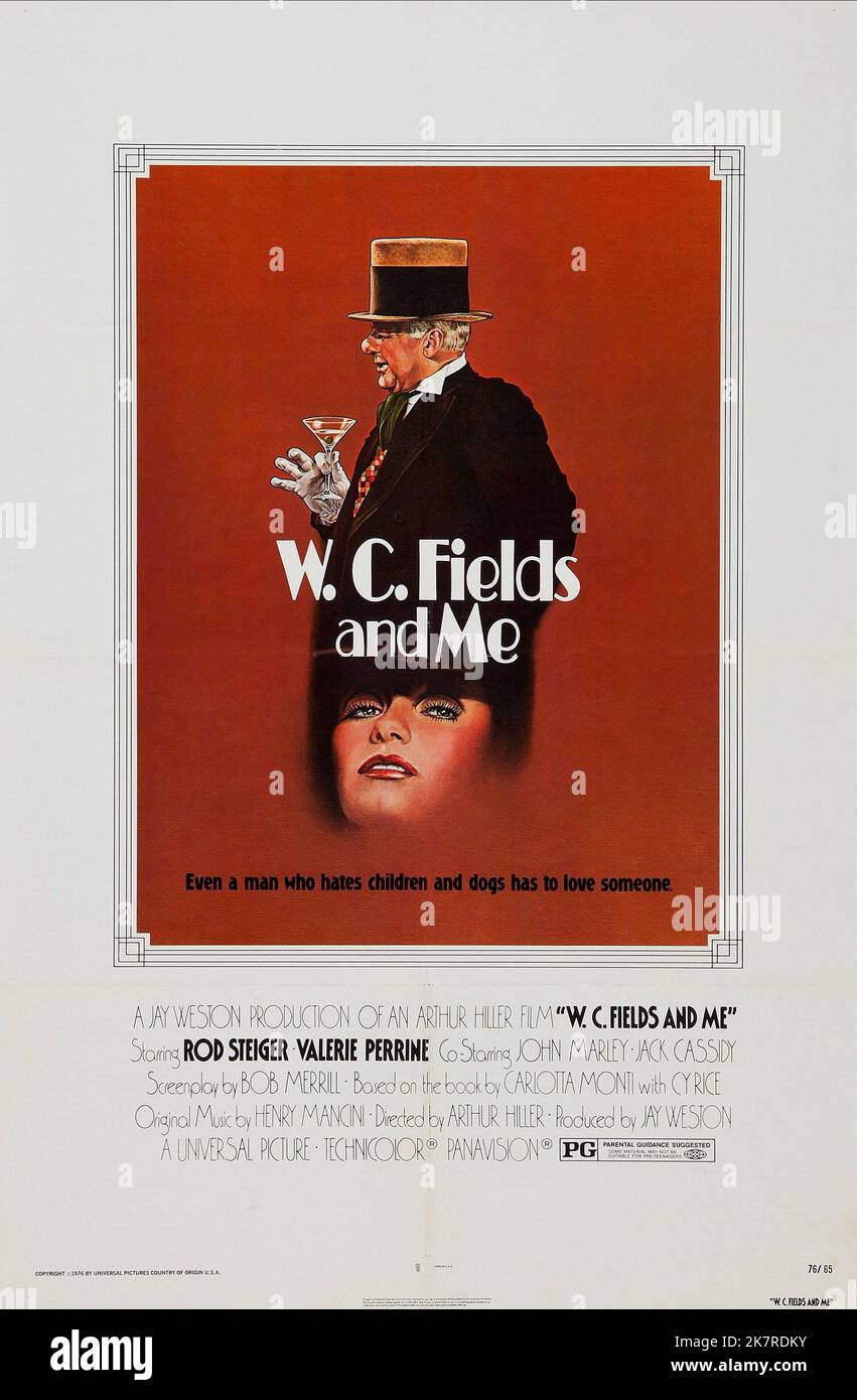 Movie Poster Film: W.C. Fields And Me (1976)   Director: Arthur Hiller 31 March 1976   **WARNING** This Photograph is for editorial use only and is the copyright of UNIVERSAL PICTURES and/or the Photographer assigned by the Film or Production Company and can only be reproduced by publications in conjunction with the promotion of the above Film. A Mandatory Credit To UNIVERSAL PICTURES is required. The Photographer should also be credited when known. No commercial use can be granted without written authority from the Film Company. Stock Photo