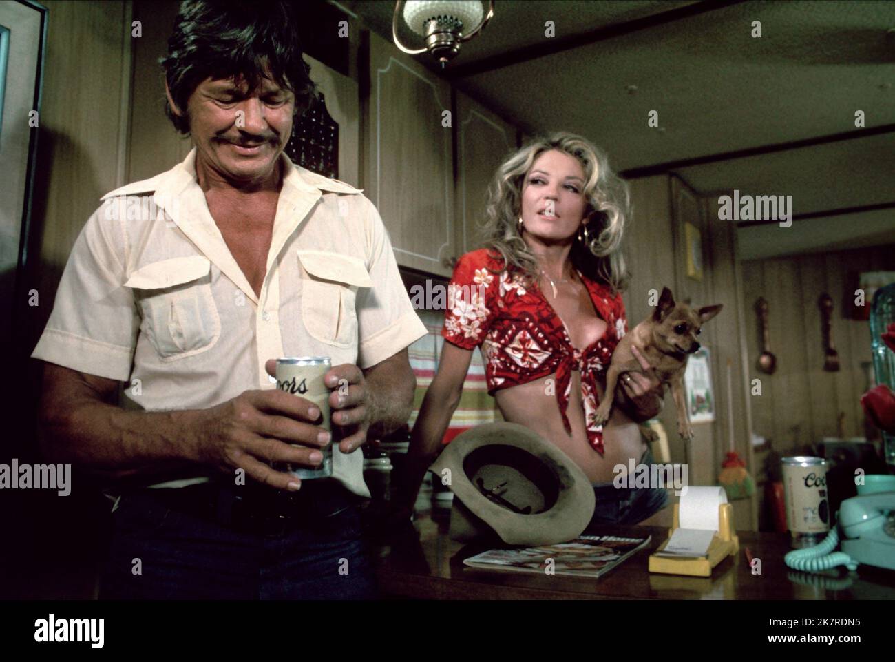 Charles Bronson & Sheree North Film: Breakout (1975) Characters: Nick Colton, Myrna  Director: Tom Gries 07 March 1975   **WARNING** This Photograph is for editorial use only and is the copyright of COLUMBIA and/or the Photographer assigned by the Film or Production Company and can only be reproduced by publications in conjunction with the promotion of the above Film. A Mandatory Credit To COLUMBIA is required. The Photographer should also be credited when known. No commercial use can be granted without written authority from the Film Company. Stock Photo