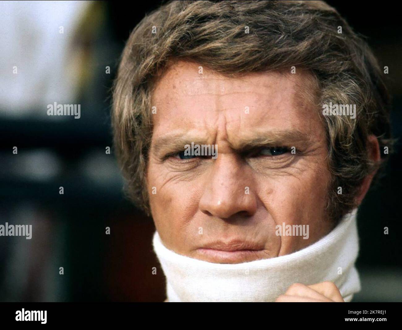 Steve Mcqueen Film: Le Mans (USA 1971) Characters: Michael Delaney  Director: Lee H. Katzin 23 June 1971   **WARNING** This Photograph is for editorial use only and is the copyright of SOLAR PRODUCTIONS and/or the Photographer assigned by the Film or Production Company and can only be reproduced by publications in conjunction with the promotion of the above Film. A Mandatory Credit To SOLAR PRODUCTIONS is required. The Photographer should also be credited when known. No commercial use can be granted without written authority from the Film Company. Stock Photo