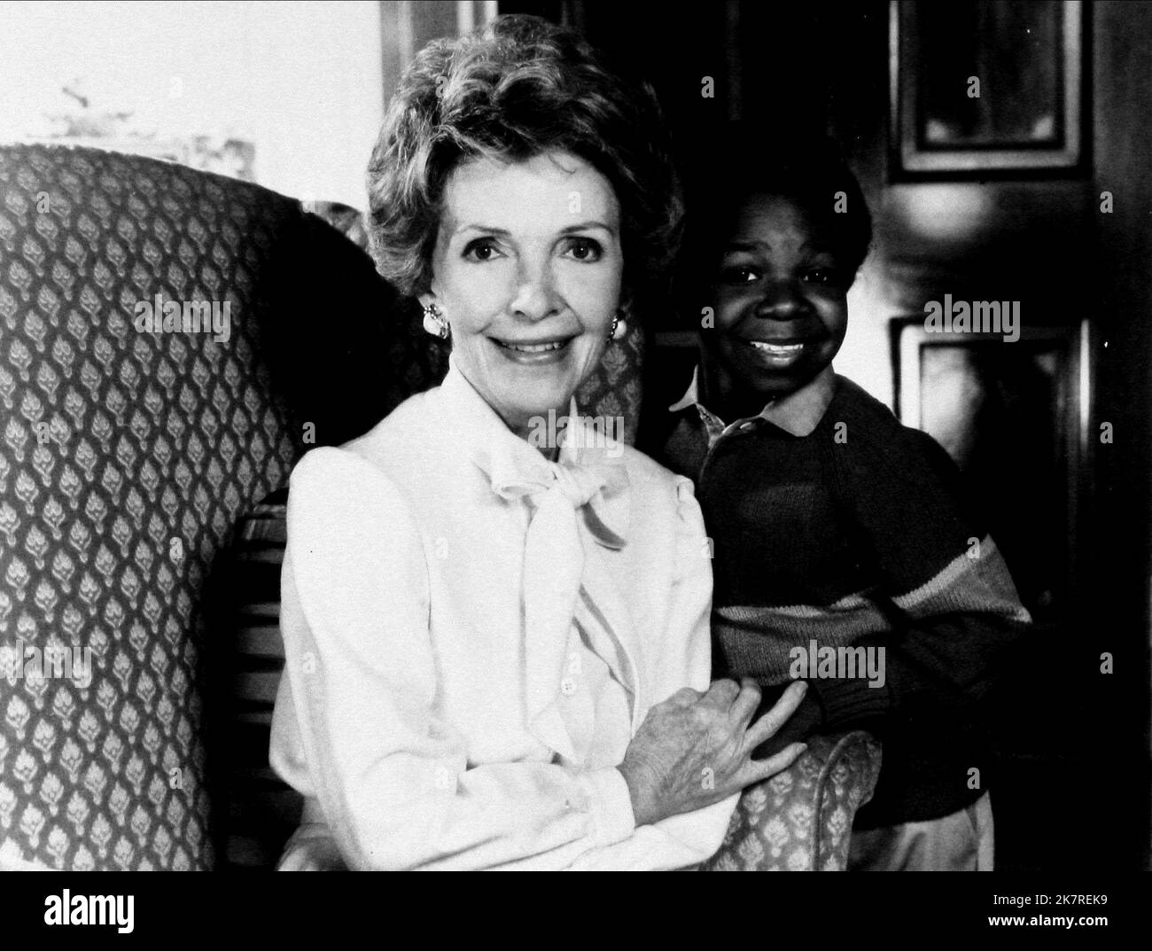 Nancy Reagan & Gary Coleman Television: Diff'Rent Strokes (TV-Serie) Characters: & Arnold Jackson  Usa 1978-1986, / Episode 5.22: 'The Reporter' (1983) (As Herself) 03 November 1978   **WARNING** This Photograph is for editorial use only and is the copyright of NBC and/or the Photographer assigned by the Film or Production Company and can only be reproduced by publications in conjunction with the promotion of the above Film. A Mandatory Credit To NBC is required. The Photographer should also be credited when known. No commercial use can be granted without written authority from the Film Compan Stock Photo