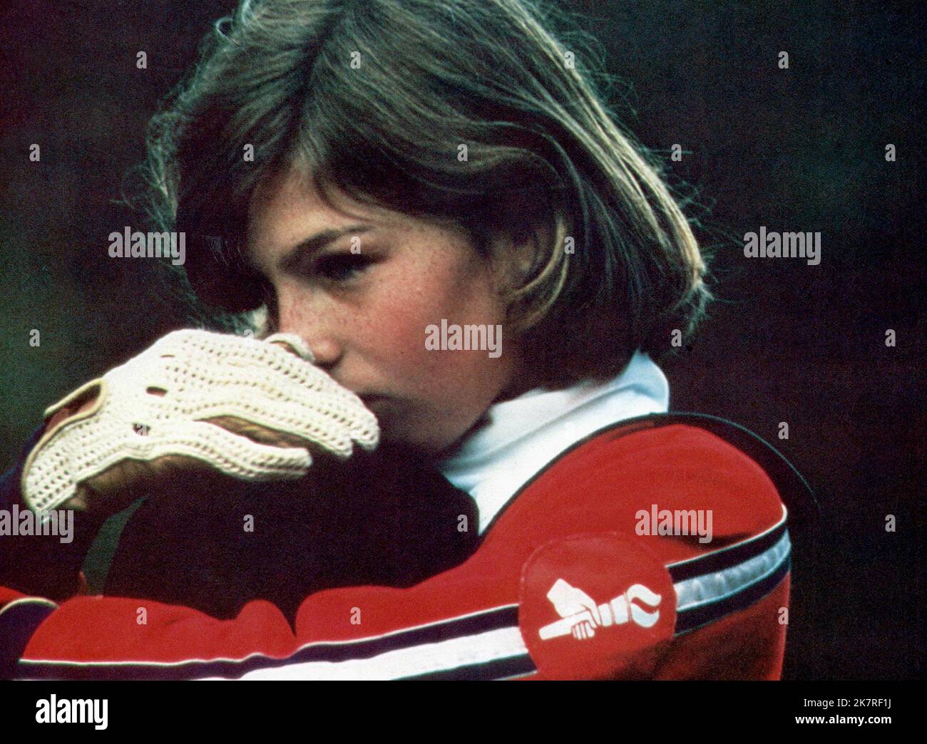 Thirteen-year-old actress Tatum O'Neal is to play the lead in the film  International Velvet. She is pictured at a press reception. 22nd August  1977 Stock Photo - Alamy