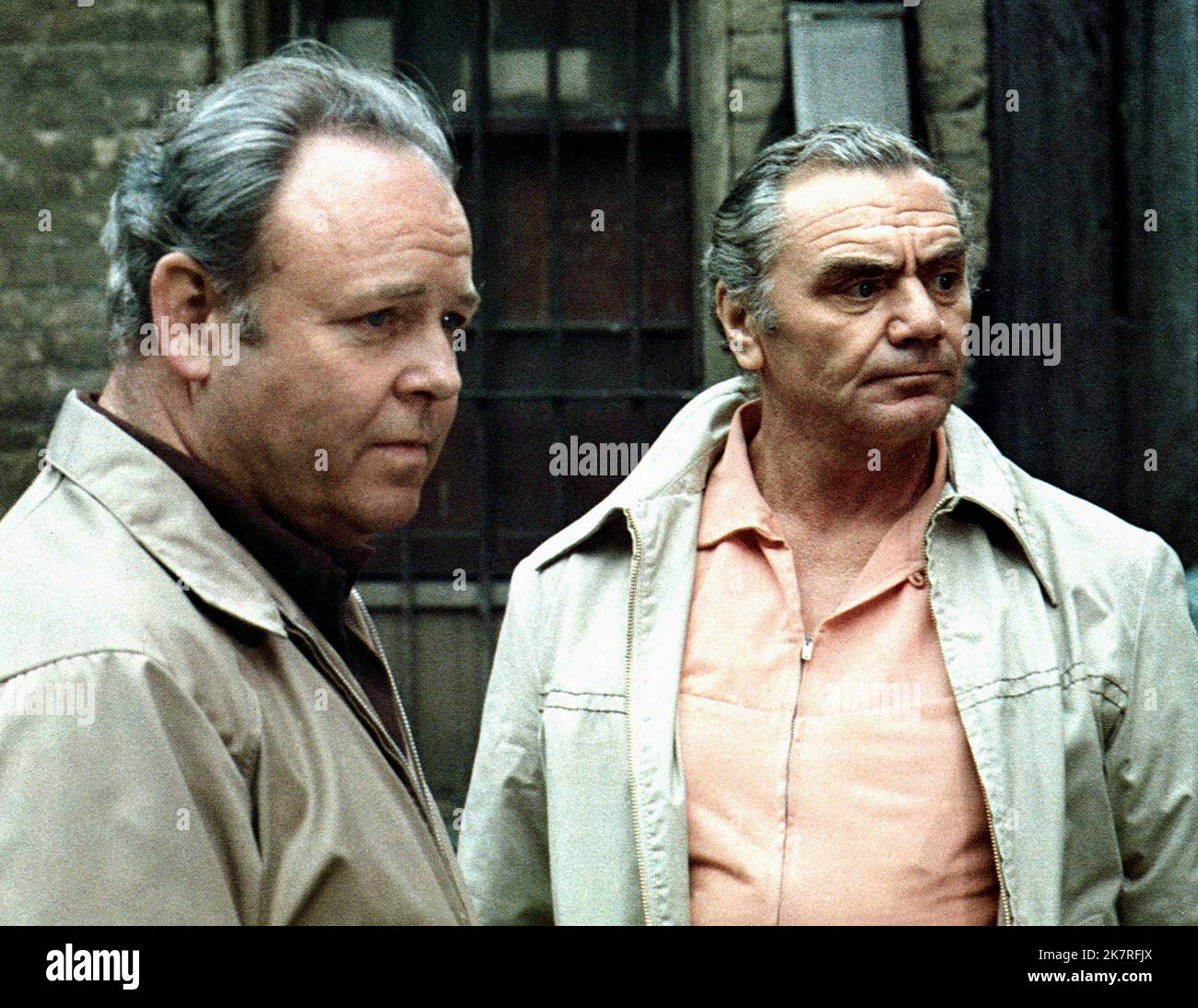 Carroll O'Connor & Ernest Borgnine Film: Law And Disorder (1972) Characters: & Cy  Director: Ivan Passer 09 October 1974   **WARNING** This Photograph is for editorial use only and is the copyright of The Film Company and/or the Photographer assigned by the Film or Production Company and can only be reproduced by publications in conjunction with the promotion of the above Film. A Mandatory Credit To The Film Company is required. The Photographer should also be credited when known. No commercial use can be granted without written authority from the Film Company. Stock Photo