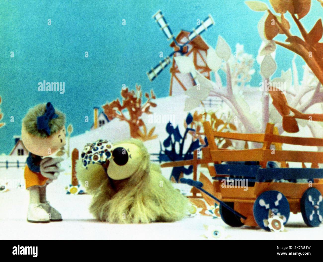 Florence &  Dougal Film: Dougal And The Blue Cat; Magic Roundabout (1974) Characters: Florence & Dougal  Director: Serge Danot 01 December 1970   **WARNING** This Photograph is for editorial use only and is the copyright of UNITED ARISTS and/or the Photographer assigned by the Film or Production Company and can only be reproduced by publications in conjunction with the promotion of the above Film. A Mandatory Credit To UNITED ARISTS is required. The Photographer should also be credited when known. No commercial use can be granted without written authority from the Film Company. Stock Photo