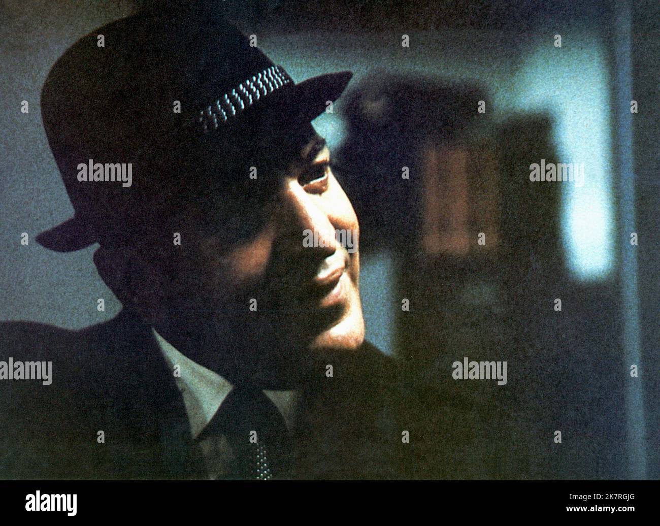 Telly Savalas Film: The Marcus Nelson Murders (1979) Characters: Lt. Theo Kojak  Director: Joseph Sargent 08 March 1973   **WARNING** This Photograph is for editorial use only and is the copyright of UNIVERSAL and/or the Photographer assigned by the Film or Production Company and can only be reproduced by publications in conjunction with the promotion of the above Film. A Mandatory Credit To UNIVERSAL is required. The Photographer should also be credited when known. No commercial use can be granted without written authority from the Film Company. Stock Photo