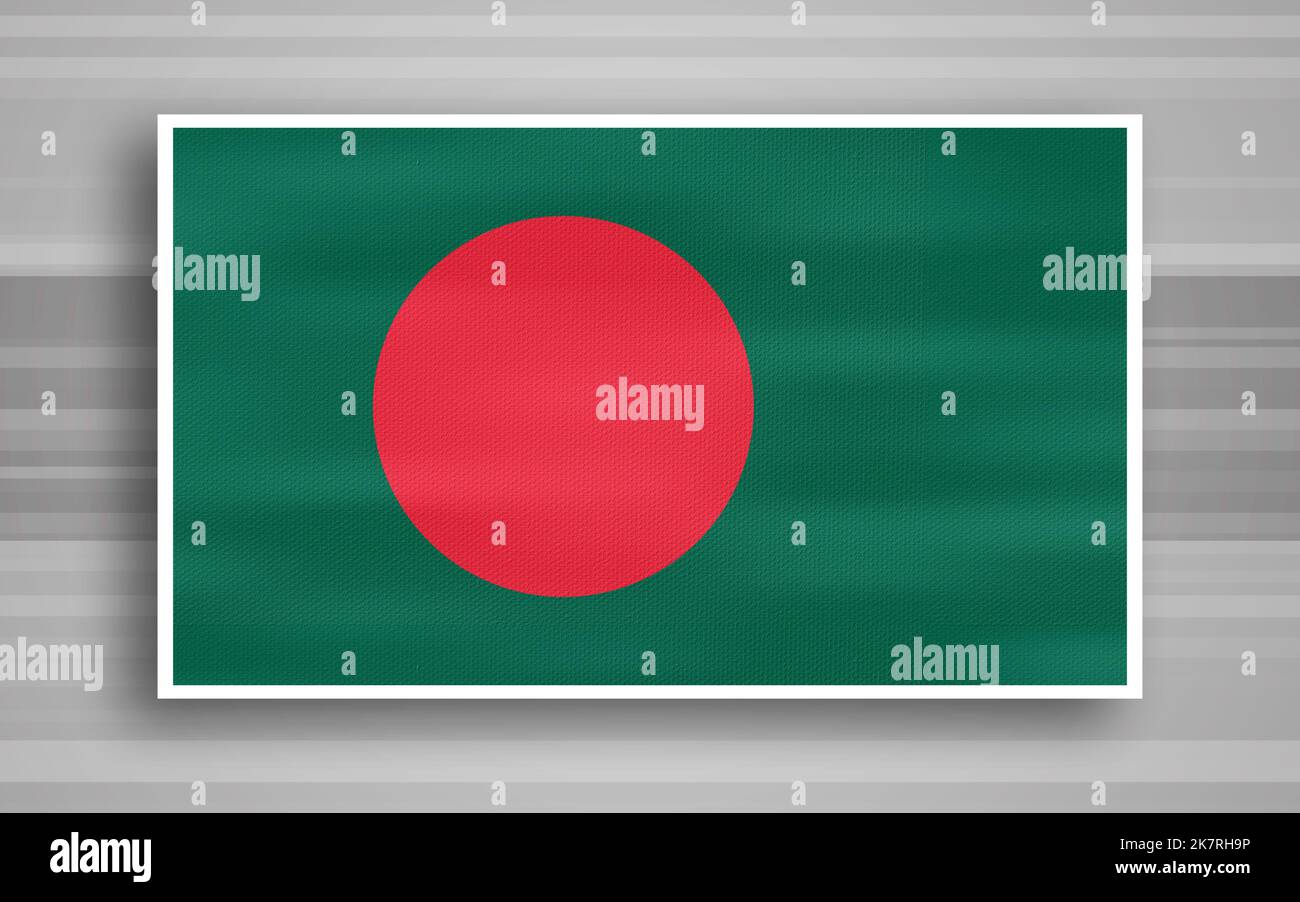 Flag of Bangladesh in white frame and lines background Stock Photo Alamy