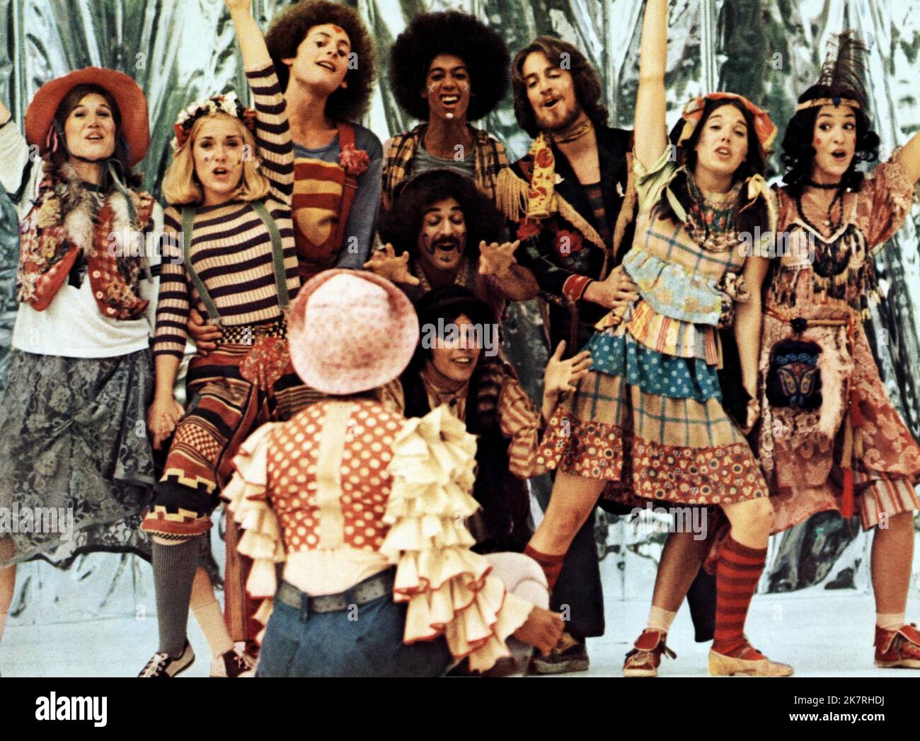 Katie Hanley, Robin Lamont, Victor Garber, Lynne Thigpen, Merrell Jackson, Jerry Sroka, Jeffrey Mylett, David Haskell, Joanne Jonas & Gilmer Mccormick Film: Godspell (1972) Characters: Katie, Robin, Jesus, Lynne, Merrell, Jerry, Jeffrey, John / Judas, Joanne, Gilmer  Director: David Greene 21 March 1973   **WARNING** This Photograph is for editorial use only and is the copyright of COLUMBIA and/or the Photographer assigned by the Film or Production Company and can only be reproduced by publications in conjunction with the promotion of the above Film. A Mandatory Credit To COLUMBIA is required. Stock Photo