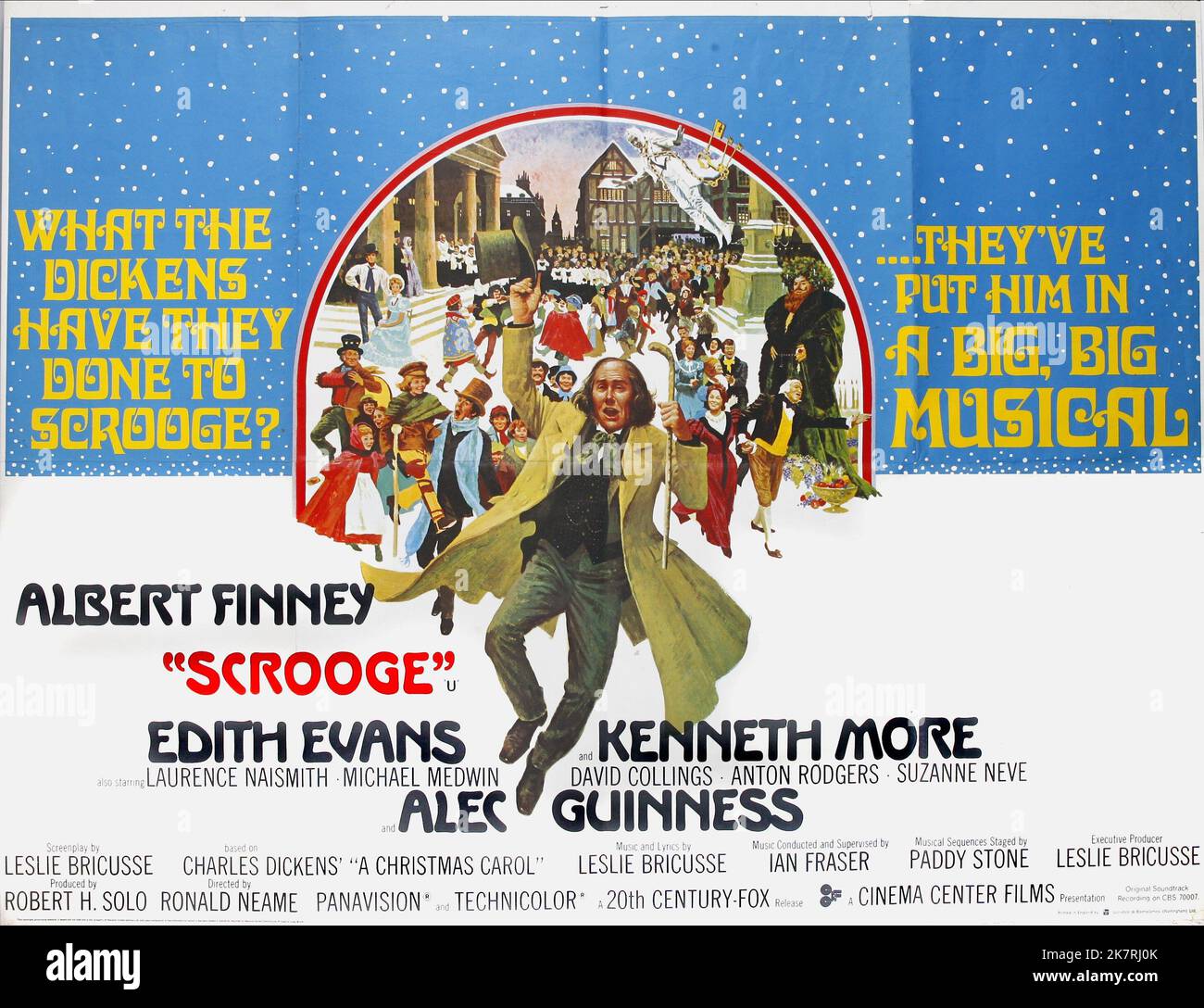 Albert Finney Poster Film: Scrooge (UK 1970/ Literaturverfilmung (based on the story 'A Christmas Carol' by Charles Dickens) Characters: Ebenezer Scrooge  Director: Ronald Neame 05 November 1970   **WARNING** This Photograph is for editorial use only and is the copyright of WATERBURY and/or the Photographer assigned by the Film or Production Company and can only be reproduced by publications in conjunction with the promotion of the above Film. A Mandatory Credit To WATERBURY is required. The Photographer should also be credited when known. No commercial use can be granted without written autho Stock Photo