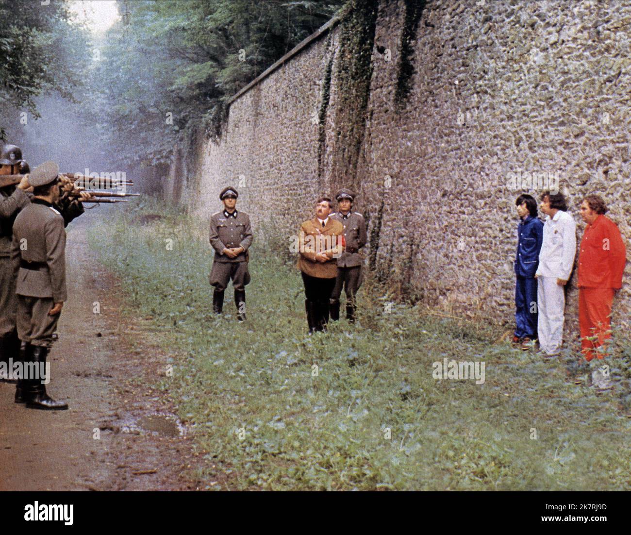 Henri Tisot, Luis Rego, Patrick Topaloff & Maurice Risch Film: Le Fuhrer En Folie (1974) Characters: Adolph Hitler,Harry,Toto & Johnny  Director: Philippe Clair 12 April 1974   **WARNING** This Photograph is for editorial use only and is the copyright of LES FILMS DE LA SEINE and/or the Photographer assigned by the Film or Production Company and can only be reproduced by publications in conjunction with the promotion of the above Film. A Mandatory Credit To LES FILMS DE LA SEINE is required. The Photographer should also be credited when known. No commercial use can be granted without written a Stock Photo