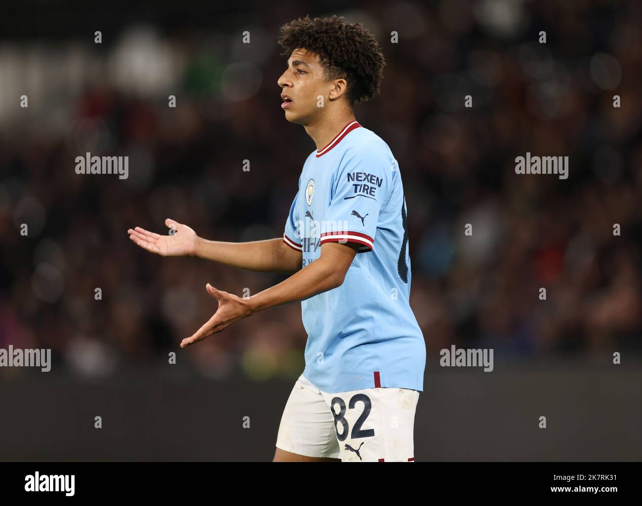 Derby, England, 18th October 2022. Rico Lewis of Manchester City during ...