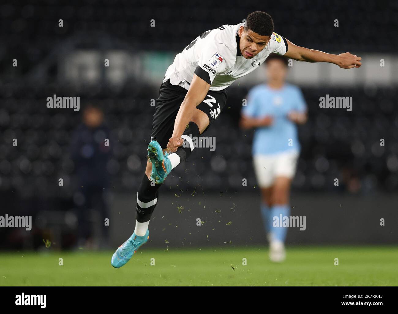 Derby, England, 18th October 2022.   William Osula of Derby County during the Papa Johns Trophy match at Pride Park Stadium, Derby. Picture credit should read: Darren Staples / Sportimage Stock Photo