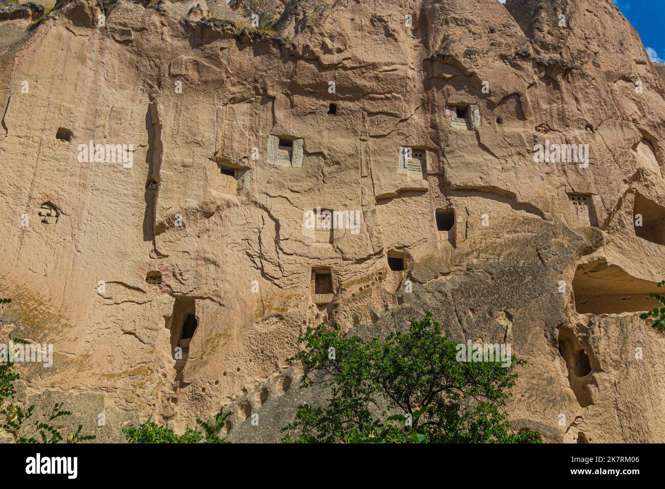 Pigeon houses in Zelve Open Air Museum, Cappadocia, Turkey Stock Photo