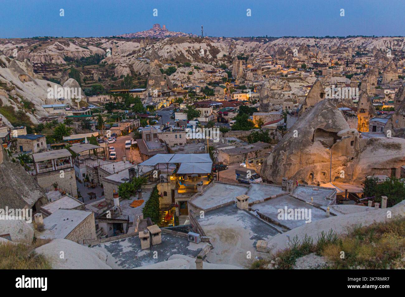Aerial view of Goreme town in Cappadocia, Turkey Stock Photo Alamy