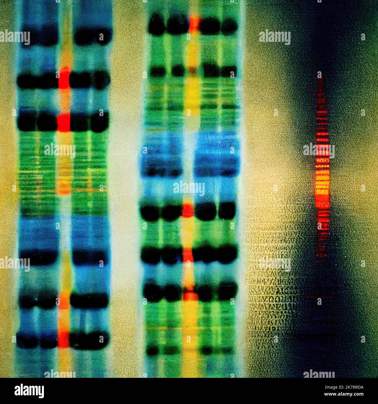 DNA sequencing, illustration Stock Photo Alamy