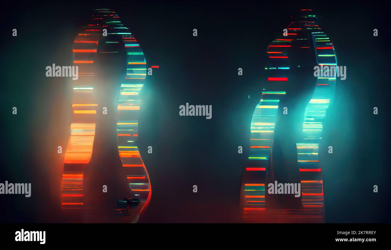 DNA sequencing, illustration Stock Photo Alamy