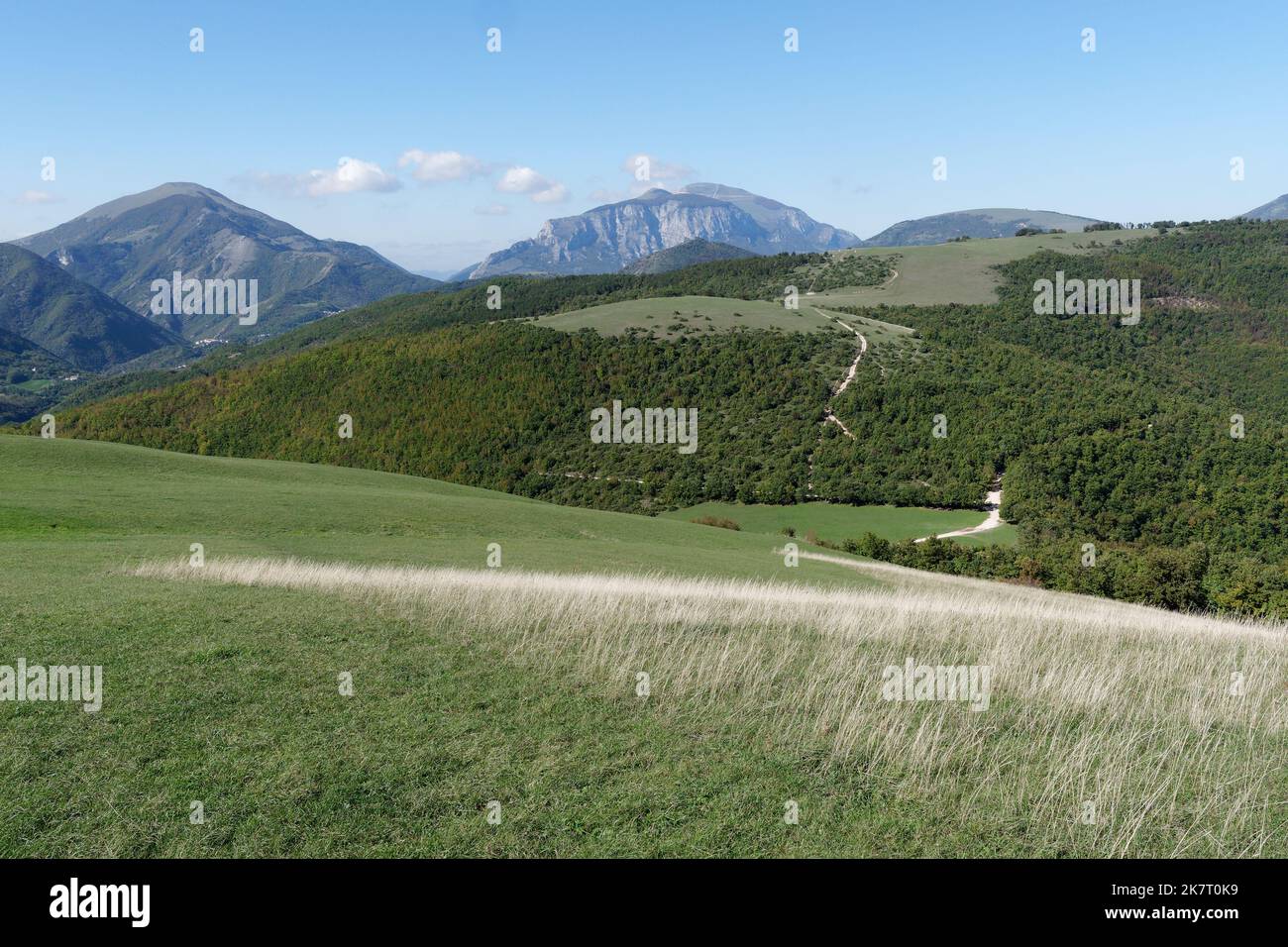 Miesola hilltop near the village of Coccore, Le Marche Region, Italy Stock Photo