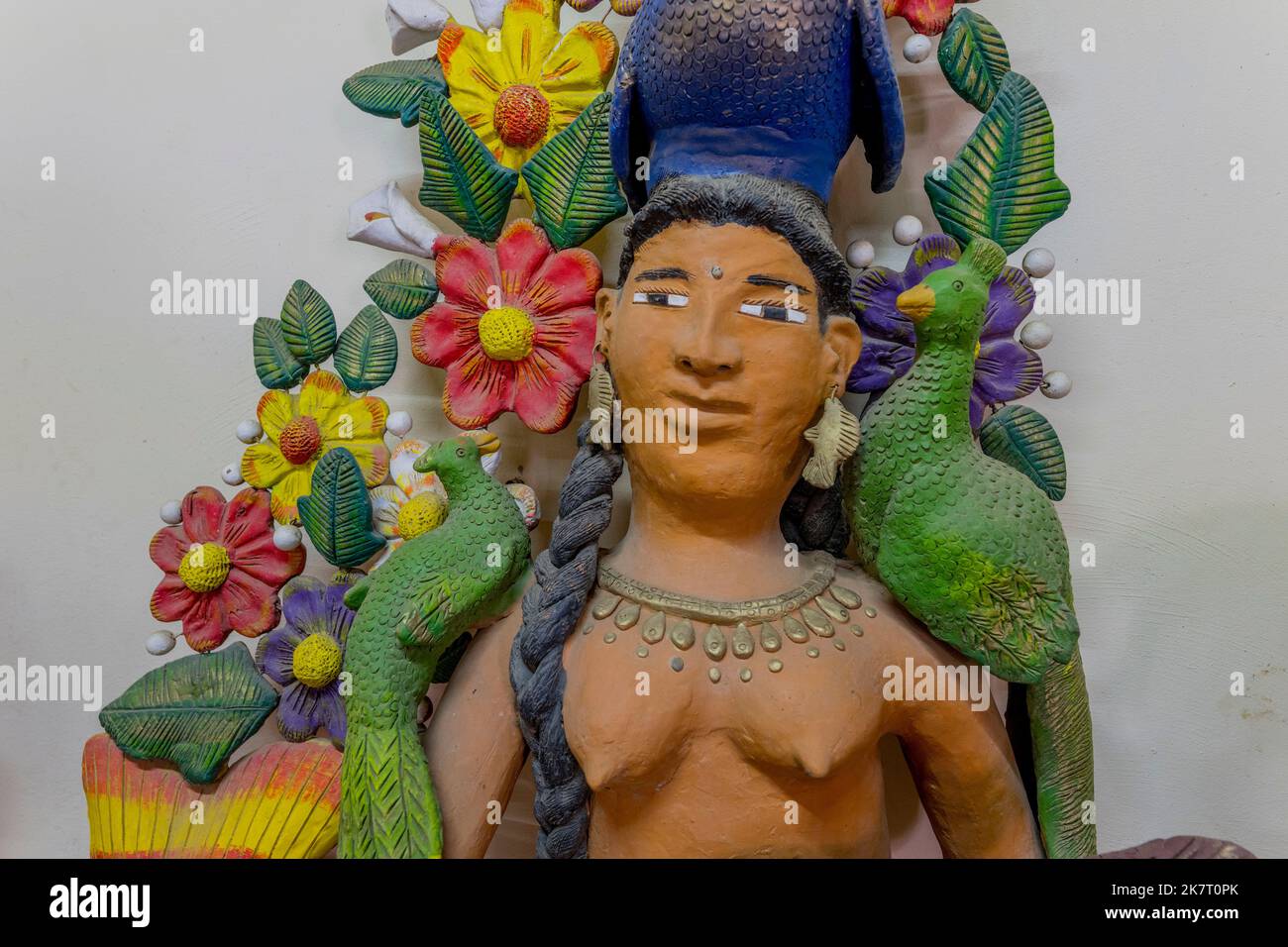 Statues in the pottery studio of Don Jose Garcia, known as the blind