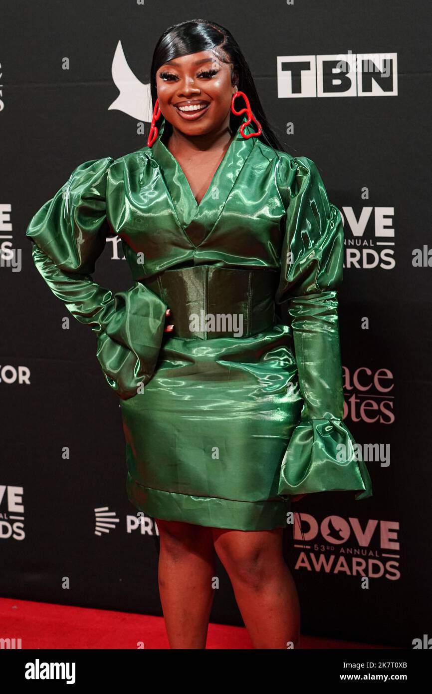 Nashville, Tennessee, USA, October 18, 2022. Jekalyn Carr on the Red ...