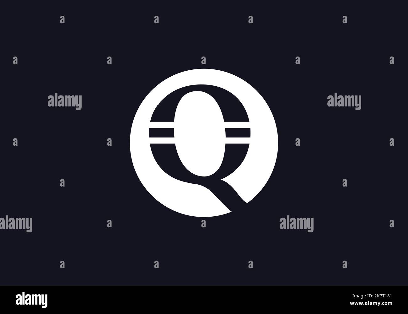 Brand circle logo design and favicon icon vector letters stock vector