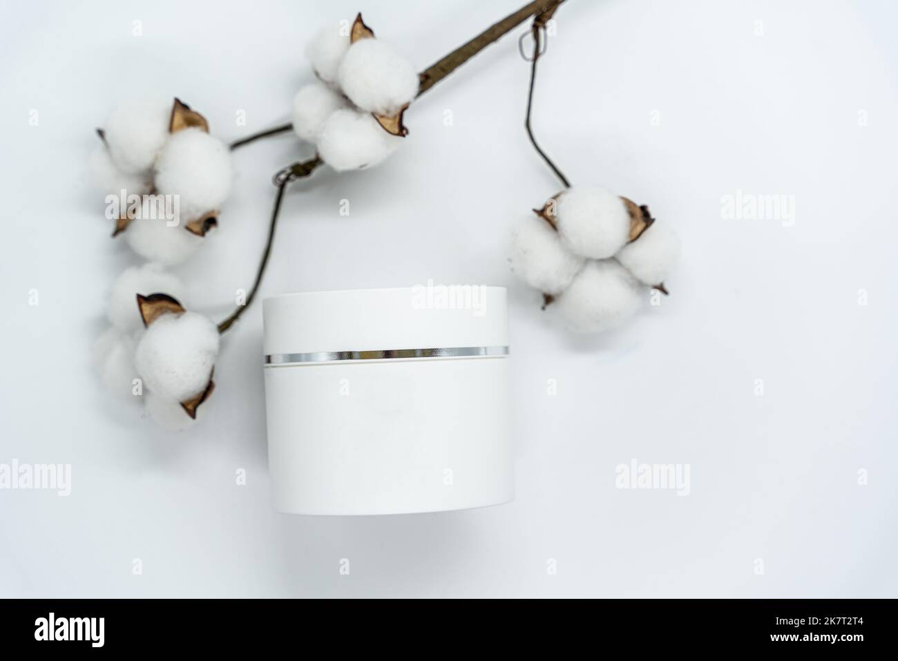 Cosmetic Jar Isolated White Background Clean Beauty Packaging Stock