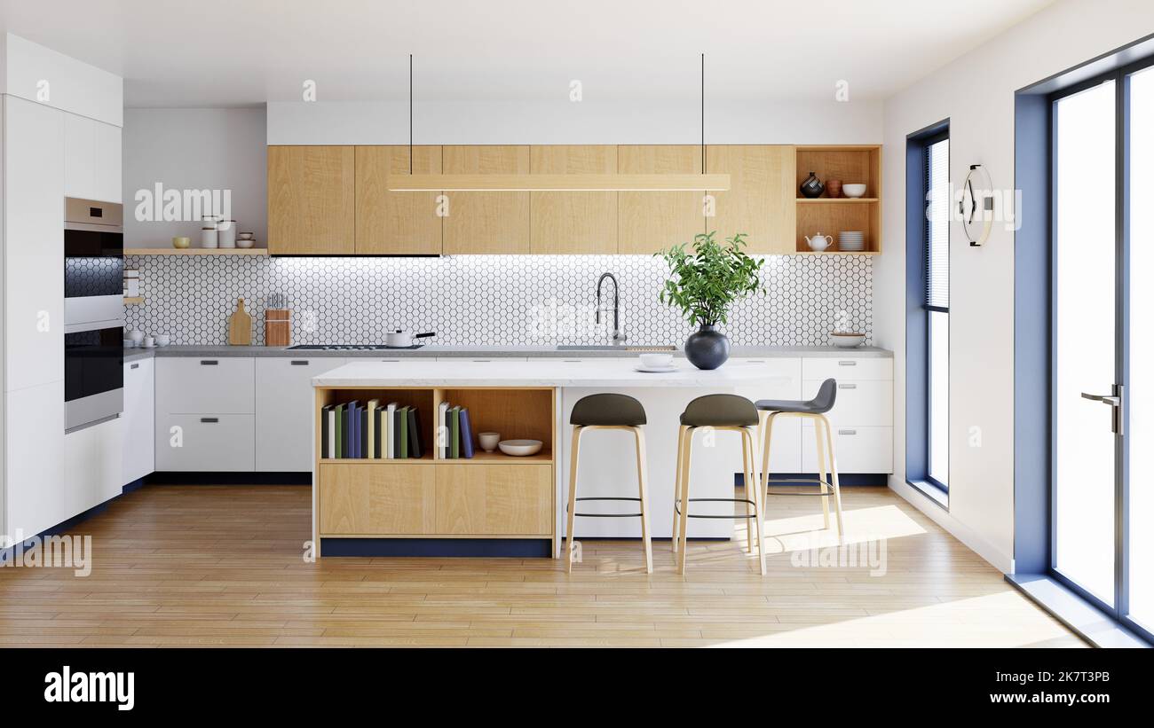 3d rendering island house hi-res stock photography and images - Alamy