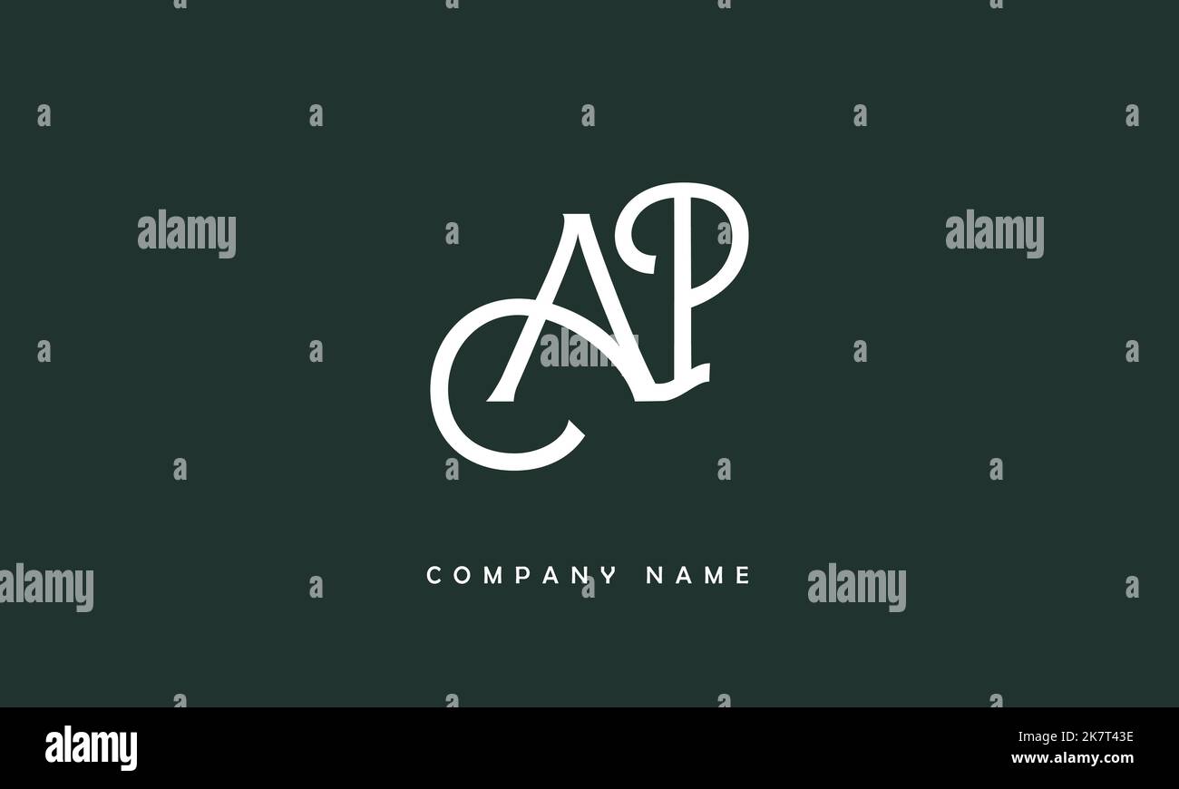 AP, PA Abstract Letters Logo Monogram Stock Vector