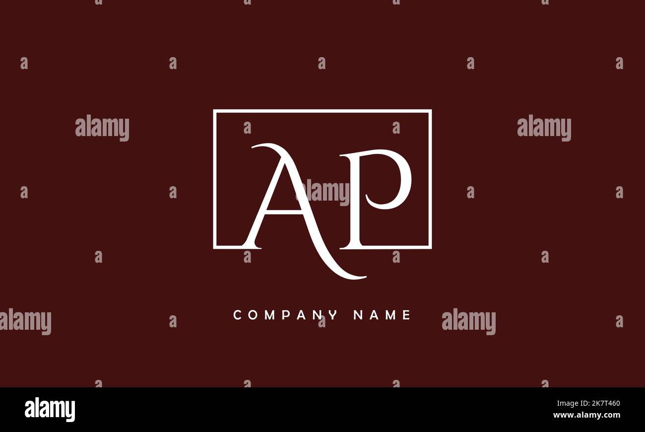 Ap pa abstract letters logo monogram stock vector image art alamy