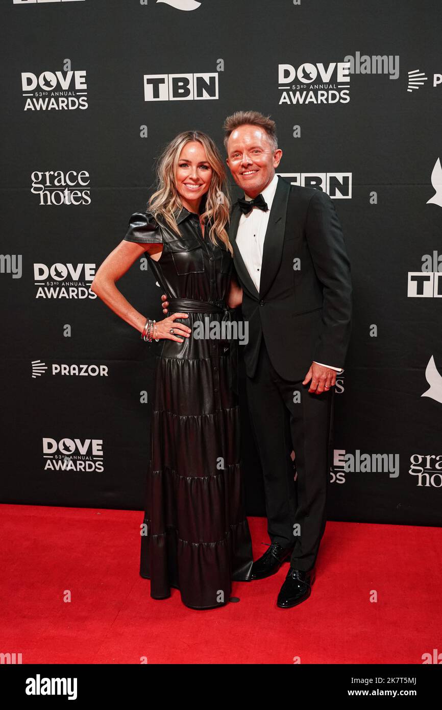 Nashville, Tennessee, USA, October 18, 2022. Chris Tomlin and his wife ...