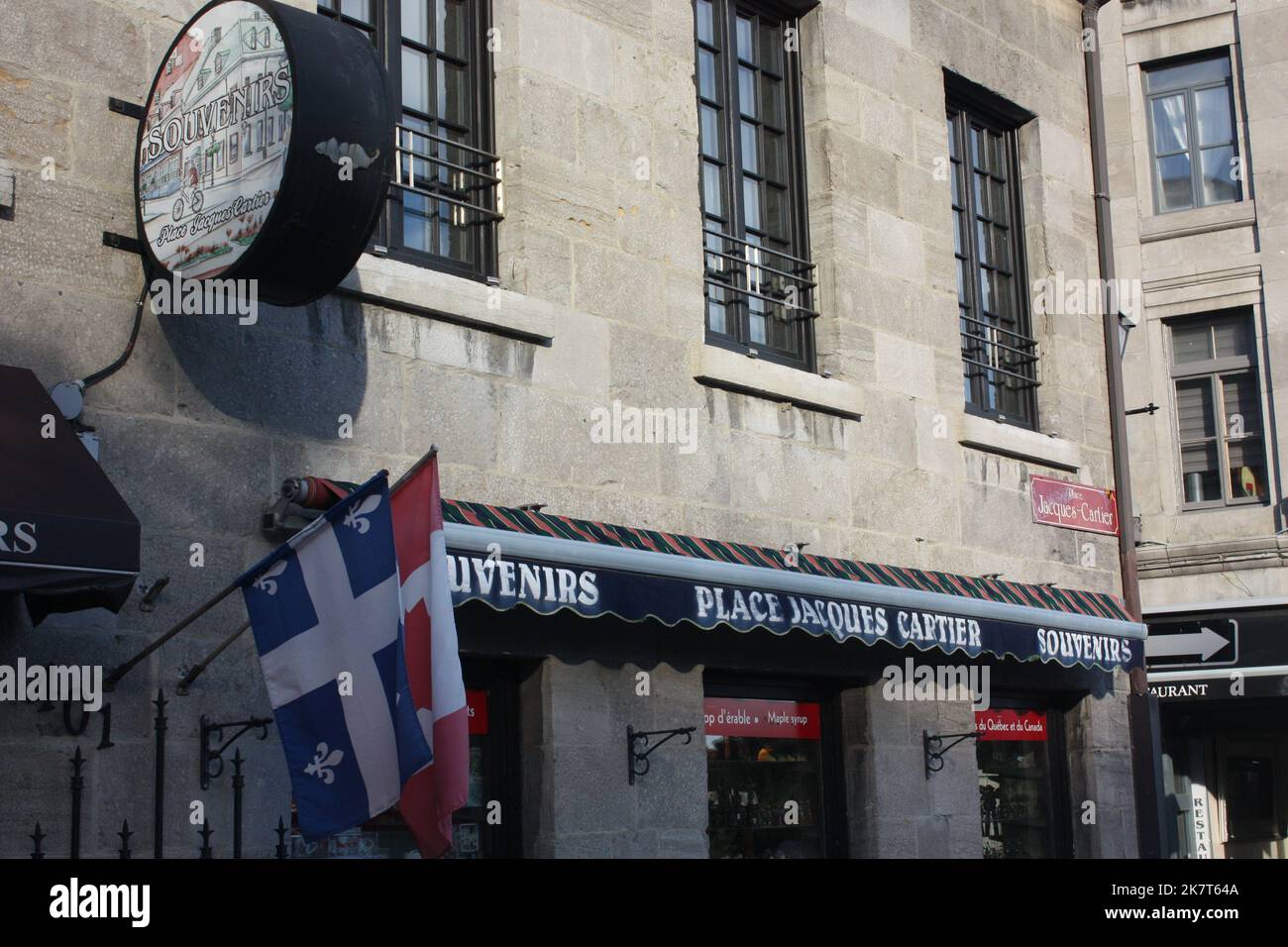 Souvenir shop on Place Jacques Cartier in Montreal, Quebec, Canada