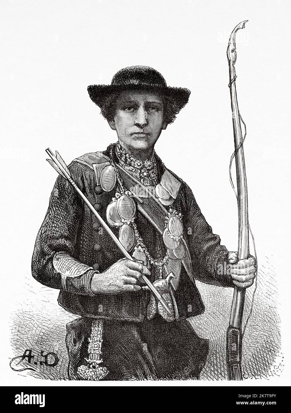 The king of archery, Netherlands, Europe. Trip to the Zeeland by Charles De Coster 1873 Stock Photo