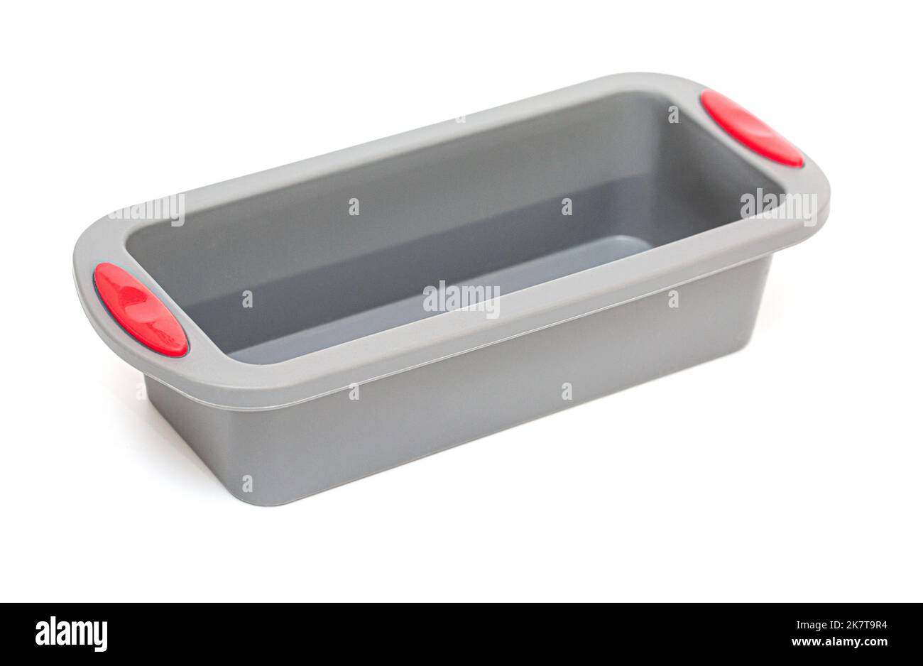 Rectangular silicone cookie baking dish isolated on a white background Stock Photo