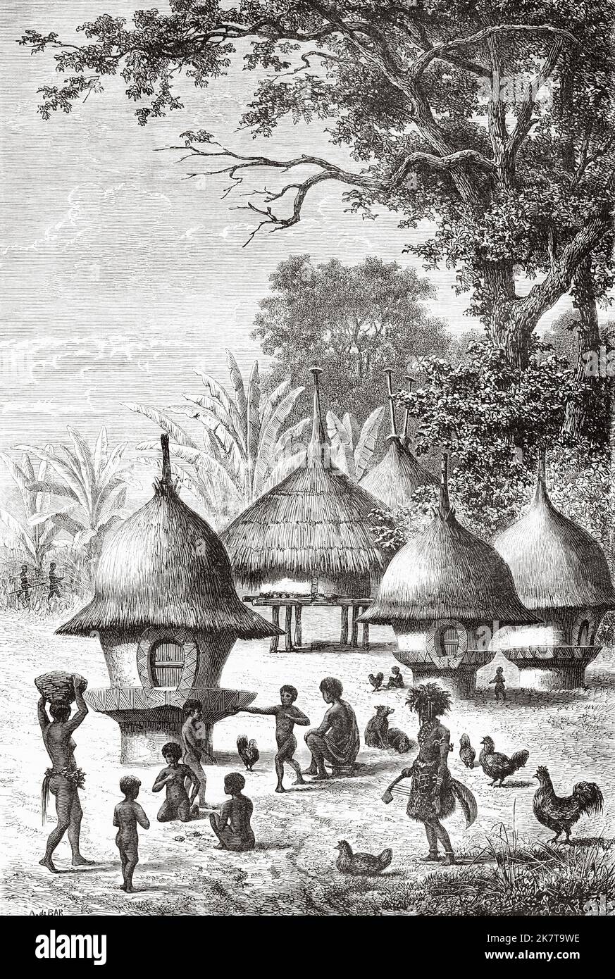 Bamogi, or huts for young people, Democratic Republic of the Congo