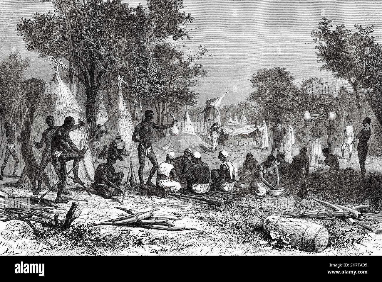 Indigenous people in the mission camp, Democratic Republic of the Congo