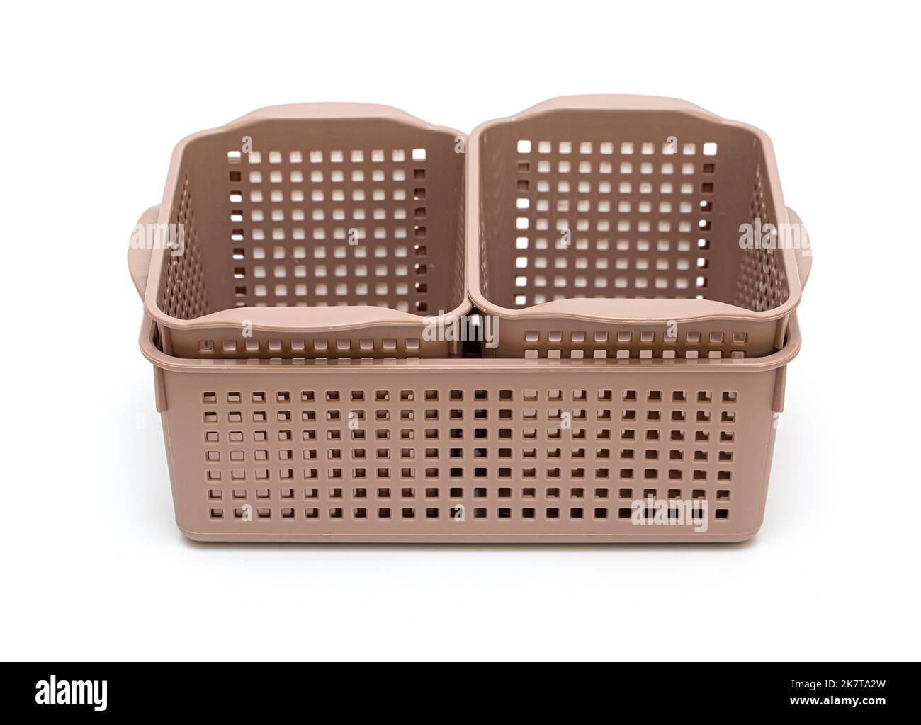 plastic baskets isolated on white background Stock Photo Alamy