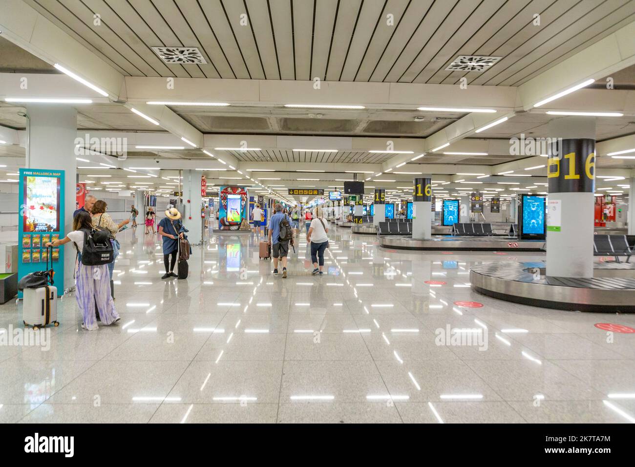 Palma de Mallorca, Spain June 17, 2022 people pick up the baggage at