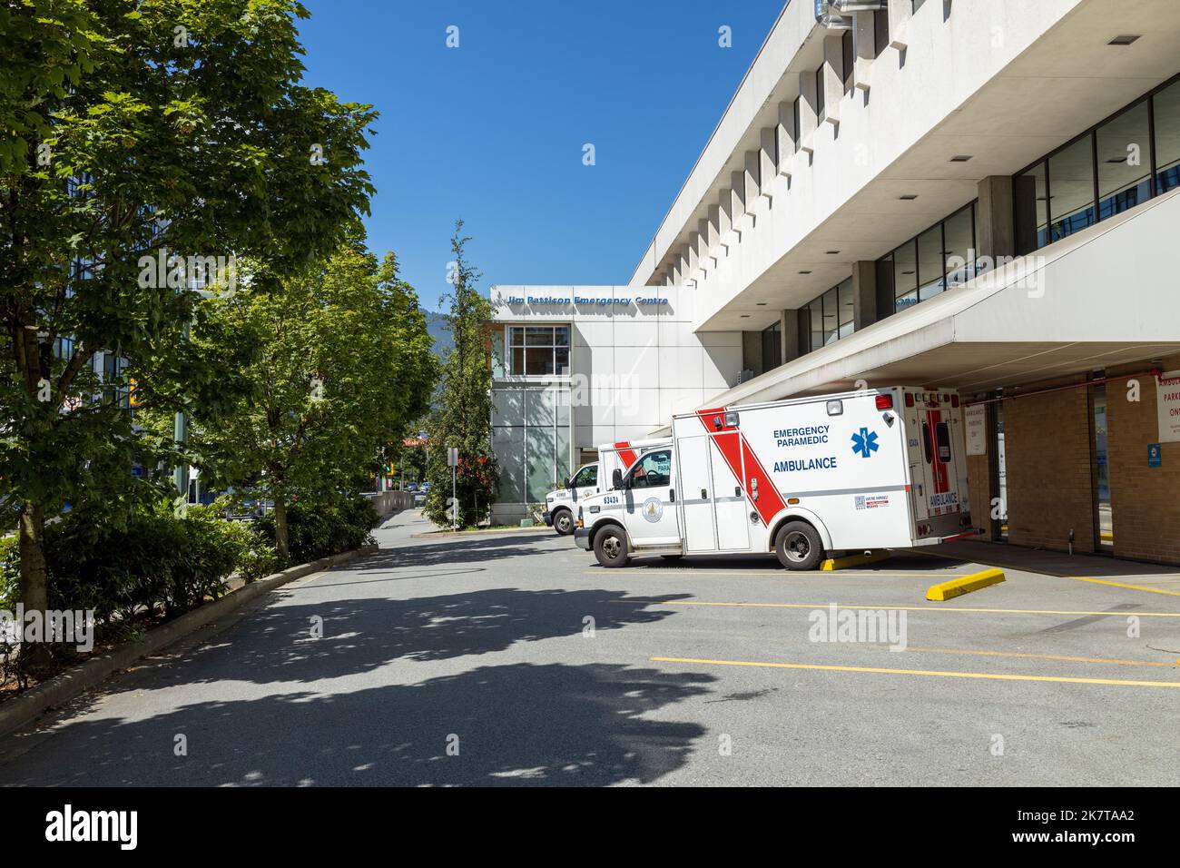 North Vancouver, Canada July 12,2022 An ambulance in front of Lions