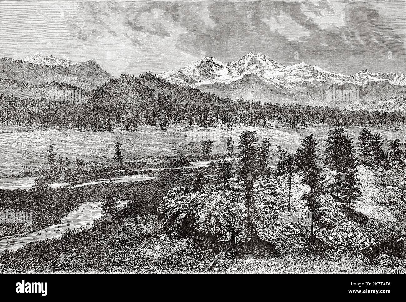 Longs Peak, Rocky Mountains, Colorado. USA, United States, North