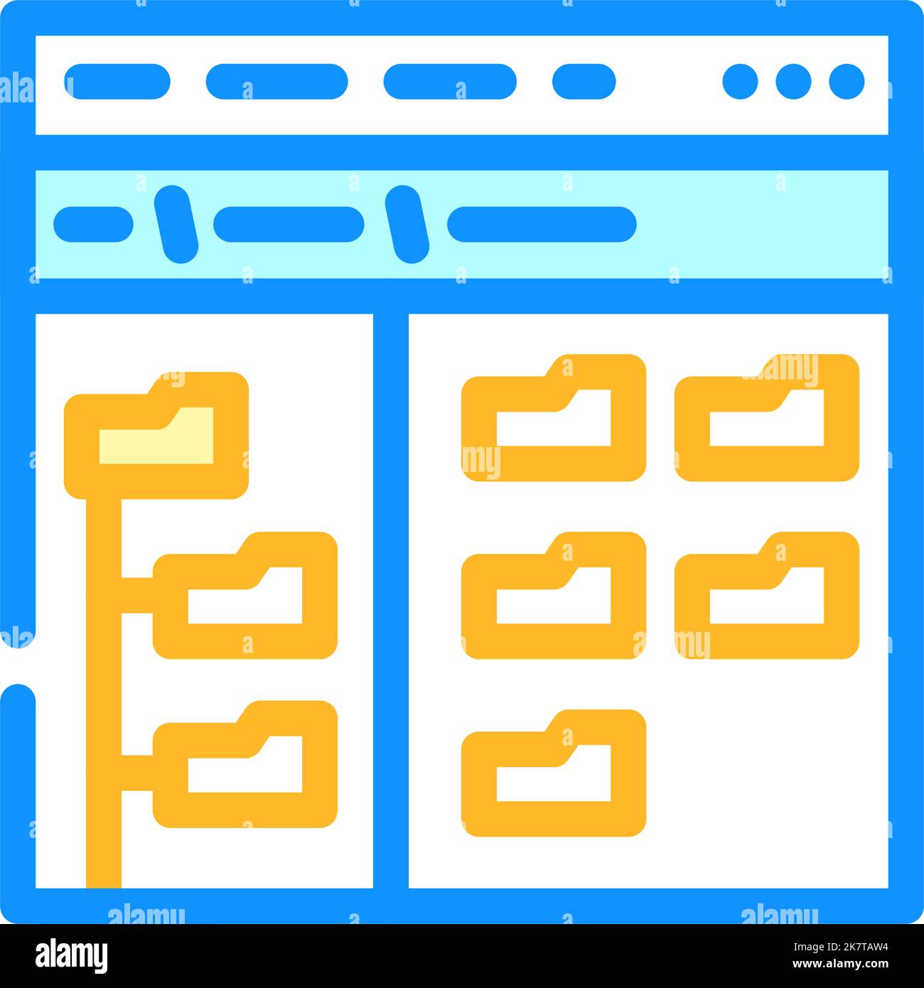directory folder color icon vector illustration Stock Vector Image ...